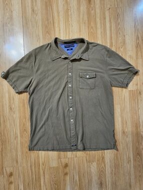 Tommy Hilfiger Olive Short Sleeve Button-Up Shirt